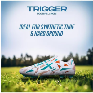 Alternative view of Vector X Trigger 3D Textured Football Shoe Studs – White & Aqua