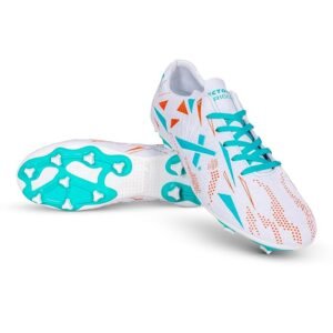 Vector X Trigger 3D Textured Football Shoe Studs – White & Aqua