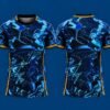 Teal Anime Warrior Custom Football Jersey | Personalized Anime-Inspired Jersey
