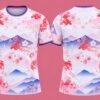 Sakura Sky Custom Football Jersey | Pink Japanese-Inspired Jersey