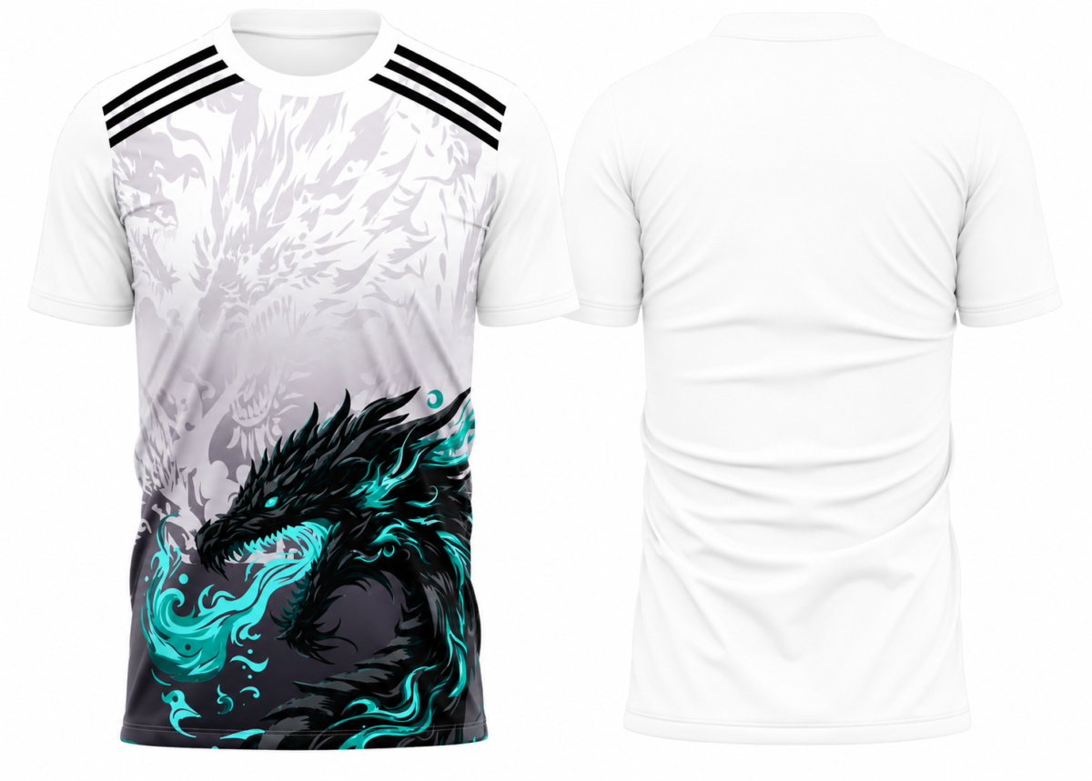 TEAL DRAGON CUSTOM FOOTBALL JERSEY | PERSONALIZED FOOTBALL JERSEY IN KOLKATA 1 Teal Dragon Custom Football Jersey | Personalized Football Jersey in Kolkata