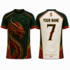 Emerald Dragon Custom Football Jersey | Personalized Dragon Jersey
