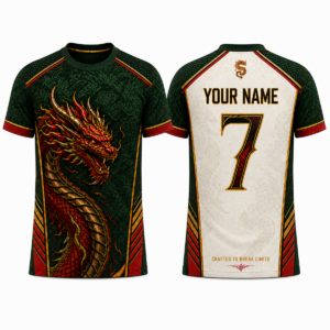 Emerald Dragon Custom Football Jersey | Personalized Dragon Jersey