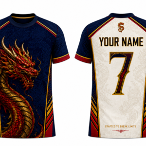 Navy Gold Dragon Custom Football Jersey | Personalized Football Jersey