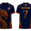 Navy Dragon Beast Custom Football Jersey | Bohubesh Custom Jersey
