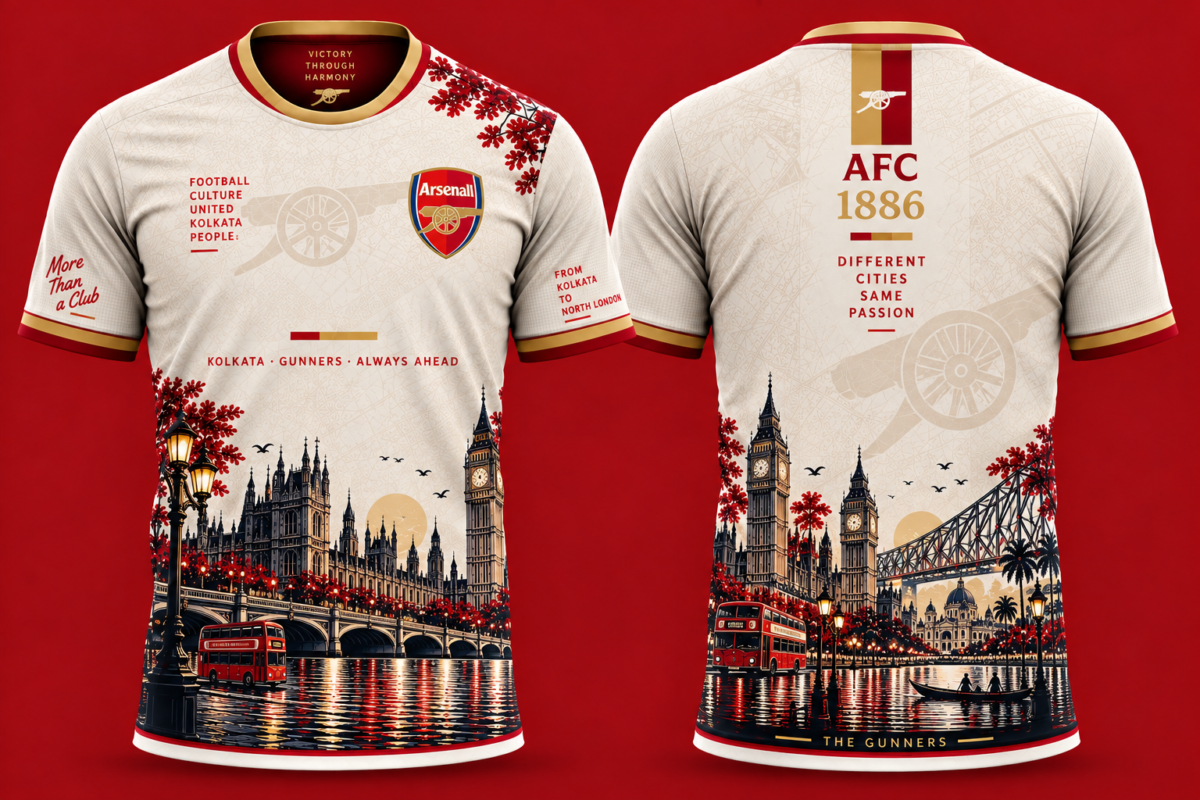 ARSENAL FAN CUSTOM FOOTBALL JERSEY 1 Arsenal Fan Custom Football Jersey