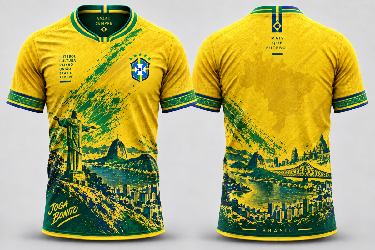 BRAZIL FAN CUSTOM FOOTBALL JERSEY 1 Brazil Fan Custom Football Jersey